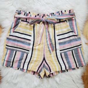 Harper Heritage Leanne Pastel Striped Shorts